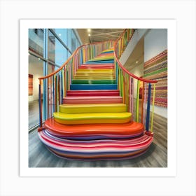 Licorice Shaped Stairs Art Print