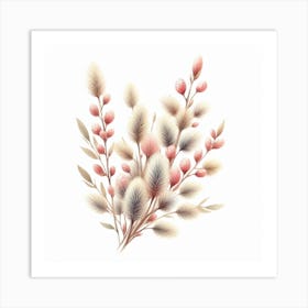 Flowers of Catkin 2 Art Print