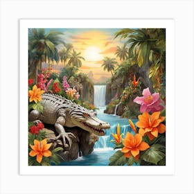 Tropical landscape 6 Art Print