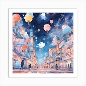 Night In The City Art Print