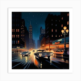 Night In Chicago Art Print