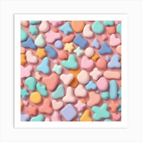 Candy Hearts Art Print