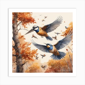 Autumn Birds 9 Art Print