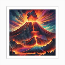 Volcano Eruption Art Print