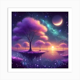 Tree In The Sky 4 Art Print