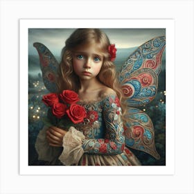 Sad fairy girl  Art Print