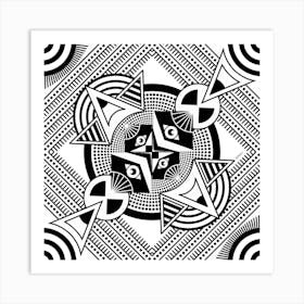 Abstract Tribal Pattern Art Print