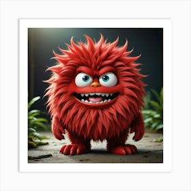 Furry Monster Art Print