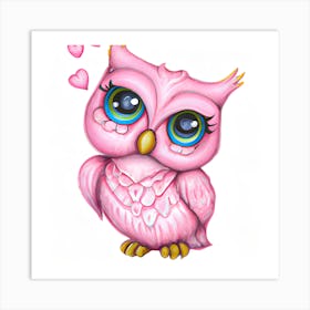 Pretty Little Owl Art Print