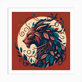 Lion Head 1 Art Print