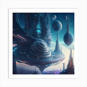 Futuristic City 18 Art Print