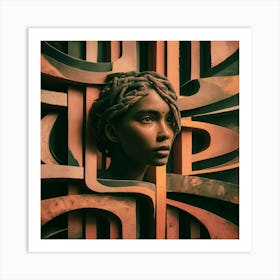 Woman With Dreadlocks Art Print