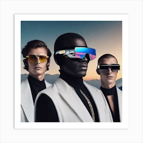 Three Men In Sunglasses Art Print