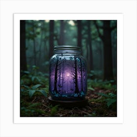 Jar In The Forest1 Art Print