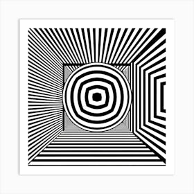 Black And White Optical Illusion Art Print