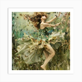 Dance With Butterflies Art Print