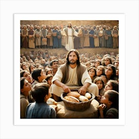 Jesus In The Crowd Art Print