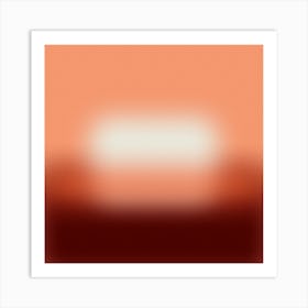 Blurred Square - Pumpkin Art Print