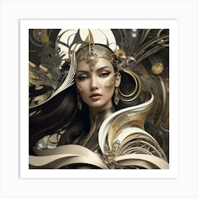 Time Traveler - Woman 02 Art Print