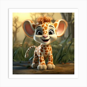 Cute Tiger Baby Art Print