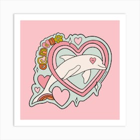 Cancer Zodiac Dolphin Art Print