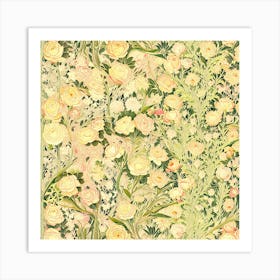 Roses And Lilies Art Print