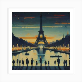 Paris At Night 4 Art Print