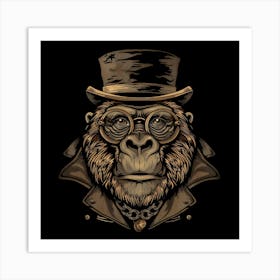 Steampunk Gorilla 8 Art Print