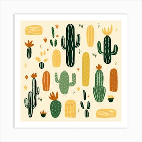 Cactus Set 2 Art Print