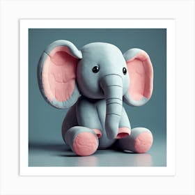 Elephant 3d Model Art Print