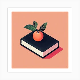 Book With An Apple On It Art Print