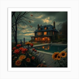 House By The Lake Art Print