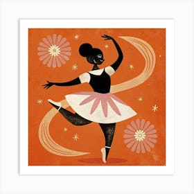 Retro Pop Dancer 1 Art Print