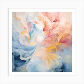 AI Pastel Dreams Waltz Art Print