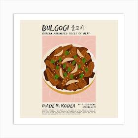 Bulgogi Square Art Print