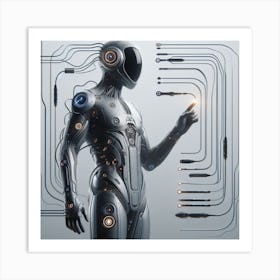 Futuristic Robot 60 Art Print