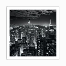 New York City At Night 6 Art Print