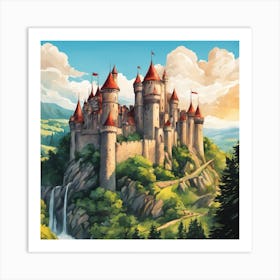 Castle On The Hill 1 Art Print