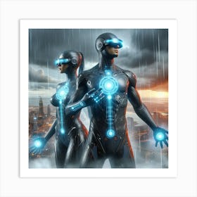 Futuristic Couple 83 Art Print