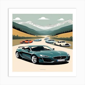 Green Car 6 Art Print