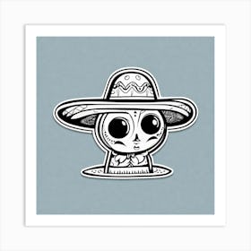 Mexico Hat Sticker 2d Cute Fantasy Dreamy Vector Illustration 2d Flat Centered By Tim Burton (10) Art Print