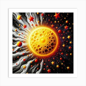 Sun And Stars 1 Art Print