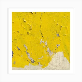 Yellow Peeling Paint Art Print