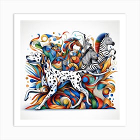 Dalmatian S Carnival Extravaganza Art Print