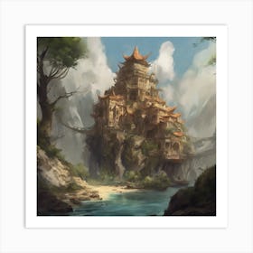 Chinese Temple Art Print