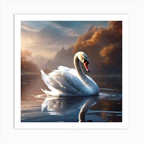 Mute Swan Art Print