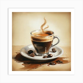 Coffee Painting Art Print