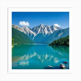 Lake In The Mountains Art Print