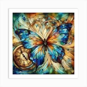 Mosaic butterfly 2 Art Print