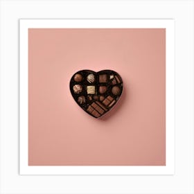 Heart Of Chocolates Art Print